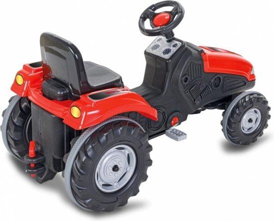 Jamara Pedal Tractor Big Wheel - Red - 60kg Max. Load - Adjustable Seat