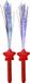 Merkloos Toverstaf - 2x - rood - magische LED verlichting - fiberstick stervormig