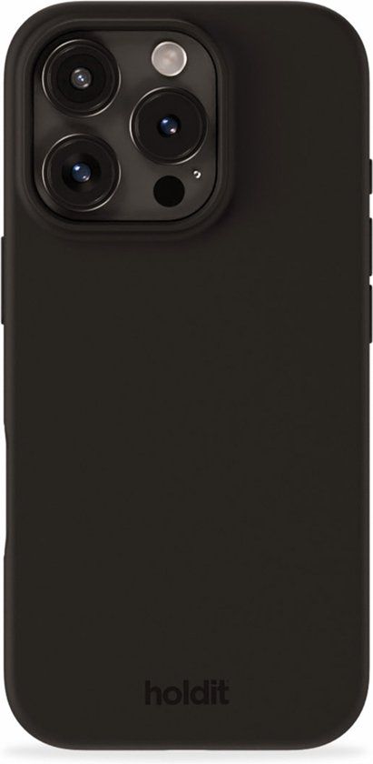Holdit Silicone Case geschikt voor Apple iPhone 16 Pro Max - Zwart