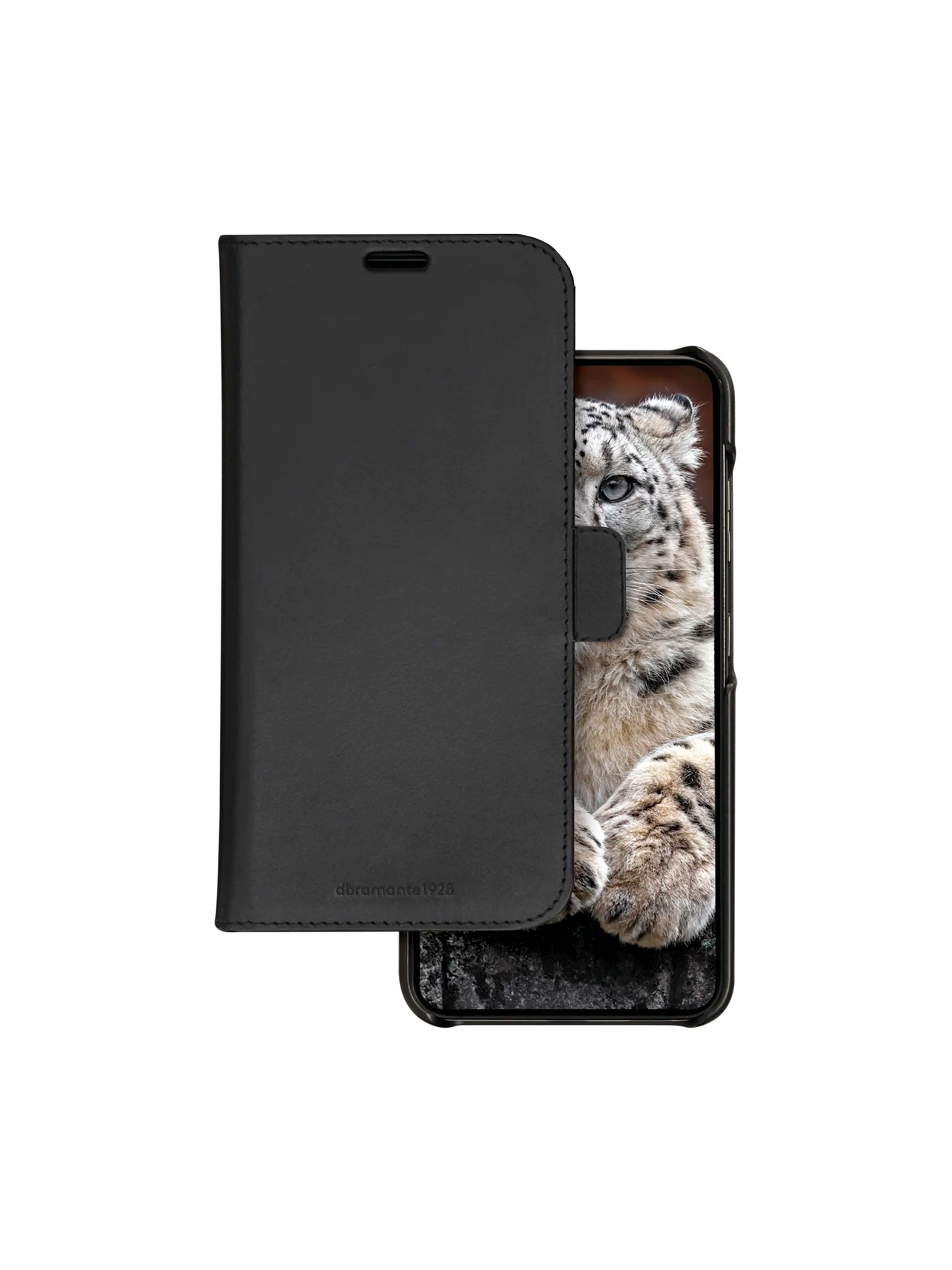 dbramante1928 Lynge Flip case voor Samsung Galaxy S24 FE - Leer - Zwart