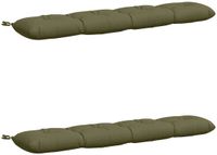 vidaXL - Set van 2 - Kussen - VIANEN - 100% - Polyester - Olijfgroen