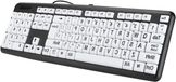 Clavier sans marque avec gros caractères - Clavier pour seniors - Amélioration de la visibilité de la frappe - Conception ergonomique - 104 touches - Noir