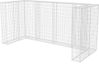 vidaXL Gabionenomhulsel voor afvalcontainers, geschikt voor 3 ton staal, afmetingen 250x100x120 cm