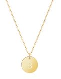 good.designs Ketting 18 K verguld met lettermunt B