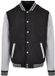 Build your Brand Basic College Jacket BYBB004 - BLACK/HEATHER GREY - M