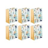 Eurowrap 214005-2C - Jungle, kraft blanc, sac large 26,5x14x33 cm - Paquet de 6