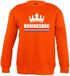 Shoppartners Oranje Koningsdag met kroon sweater kinderen 5-6 jaar (110/116)