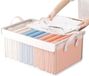 Boîte de rangement avec couvercle - Boîtes empilables - Organiser l'espace - Stockage sans poussière - 323 x 254 x 53 cm - Transparent