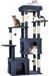 Arbre à chat - Arbre d'escalade pour grands chats - 155 cm - 4 niveaux - Convient aux chats lourds - Pour chats Maine Coon - 2 cachettes - Bleu