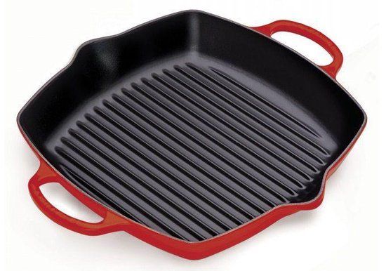 Le Creuset Grillplaat Signature Kersenrood 30x30cm - Gietijzer