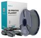 PLA-filament pour imprimante 3D - filament FDM - 1 kg - 1,75 mm - Tolérance ±0,02 mm - 330 mètres - Gris