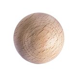 Rayher Set van 3 beukenhouten ballen, ongeboord, diameter 35 mm, FSC-gecertificeerd, zonder gat, om te knutselen en te schilderen 6245900