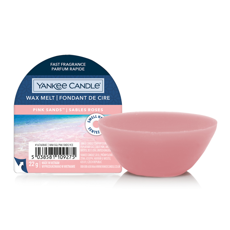 Yankee Candle Pink Sands Aromatische wax melts 22 ml Glas Roze Rond 7 x 7 x 3 cm