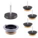 Wagner QuickClick® 15419280 Viltglijders, meubelglijders, set van 80 stuks om te spijkeren, 80 x basis + glijopzetstuk verwisselbaar, speciale vezels SYNO Slim, diameter Ø 20 mm, Made in DE