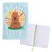 Idena 11559 Fluffy Capybara notitieboek, gelinieerd, 13 x 18 cm, 64 pagina's, 80 g/m², met leeslint en pluche lint, wit