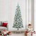Prolenta Maison Exclusive Kunstkerstboom, inklapbaar, groen en wit, 210 cm