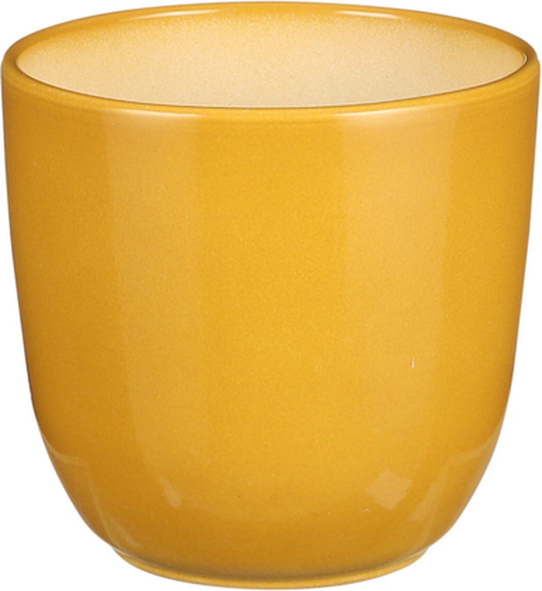 Mica Decorations Tusca - Bloempot - Ø13.5cm - H13cm - Keramiek - Geel
