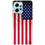 Xiaomi Drapeau usa bedrukt siliconen hoesje compatibel met Xiaomi Redmi Note 12 4G