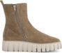 Gabor - Dames - Enkellaarsjes - Beige - Suède - Ritssluiting