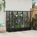 Maison Exclusive - Jardinière surélevée avec treillis et toit, couleur noire, dimensions : 202,5 x 40 x 121 cm, matériau : polypropylène