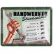 Nostalgic-Art Retro metalen bord, 15 x 20 cm, knutselaars uurloon – cadeau-idee voor ambachtslieden, van metaal, vintage design met spreuk