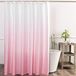 YI&ZE Ombre douchegordijnsets voor badkamer accessoires stof polyester waterdicht modern douchegordijn voering met 12 haken roze B 72 x L 72 cm