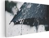 Artaza Canvas Schilderij Zwarte Paraplu met Regen Druppels - 120x60 - Canvas Print