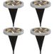 Maison Exclusive - Lampes solaires de sol et piquets de sol extérieurs 4 pièces