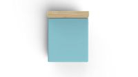 Premium Ranforce Dubbel hoeslaken, 100% katoen, turquoise, 140 x 190 + 30 cm