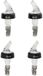 Fackelmann Set van 4 alcoholdoseertuiten 2 cl en 4 cl