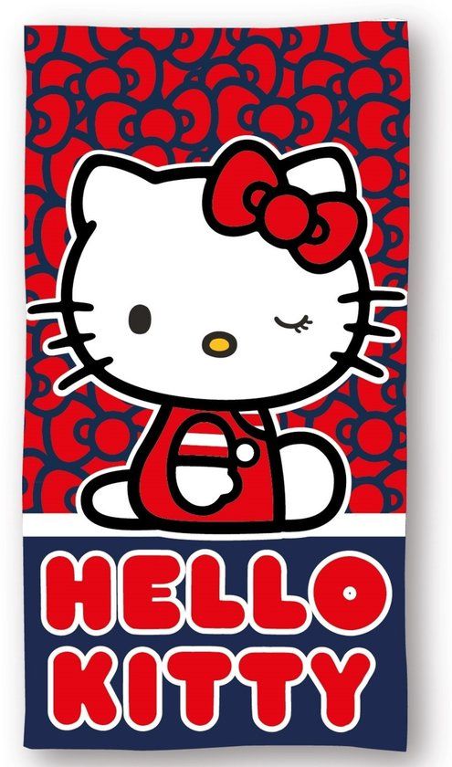 4KidsOnly Hello Kitty Cutie Style strandlaken 70 x 140 cm - polyester