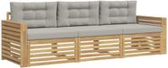 vidaXL - Buiten - bank - set - 3 - st - Wit - en - Lichtgrijs - Massief - Acacia - Hout