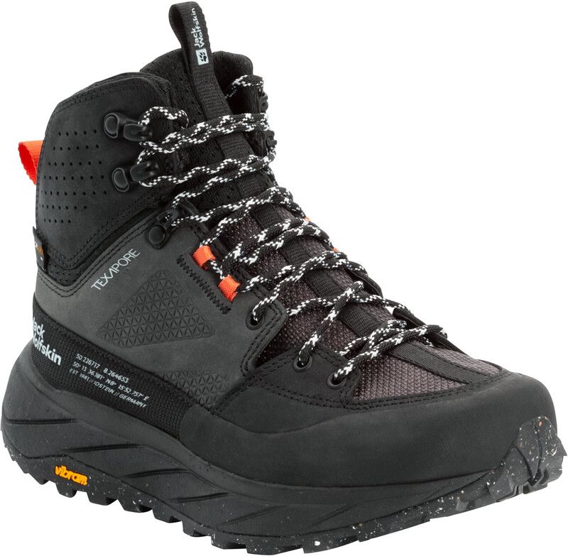 Jack Wolfskin Terraquest Texapore Mid Women's Hiking Shoes - Black - EU 40.5