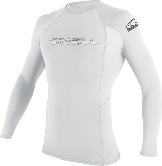O'Neill Basic Skins L/S Rashguard Heren UV-shirt - Wit - Maat M