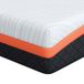 Matelas blanc et noir 90 x 200 cm tissu jacquard