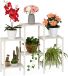 Relaxdays Plantenrek - Hout - Wit - 70x89x26,5 cm