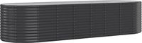 vidaXL Plantenbak 322x100x68 cm gegalvaniseerd staal antracietkleurig