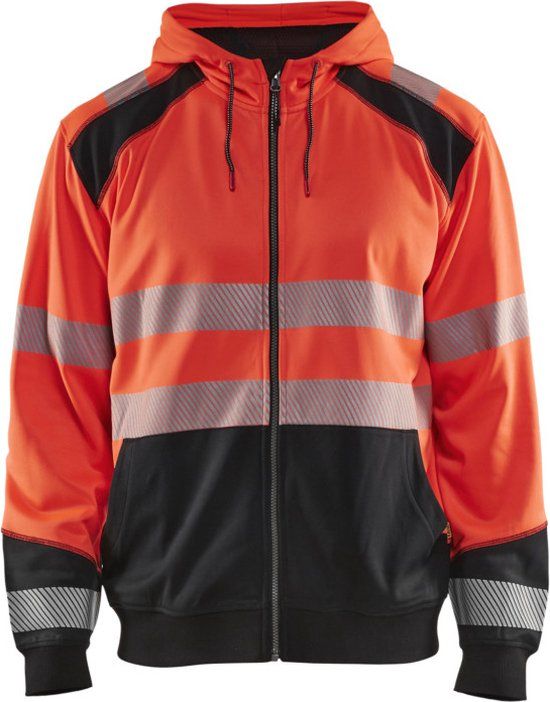 Blåkläder Hooded sweatshirt High Vis 3546-2528 - High Vis Rood/Zwart - XXL