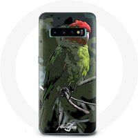 Maniacase Hoesje voor Samsung Galaxy S10 Pionus Papegaai Rood Groen