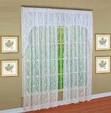 Today's Curtain Songbird semi-doorschijnend kanten paneel 84" wit 56" B x 84" L