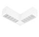 Zarivy Lineaire diffuser met donker plafond met prisma voor L-verbinding