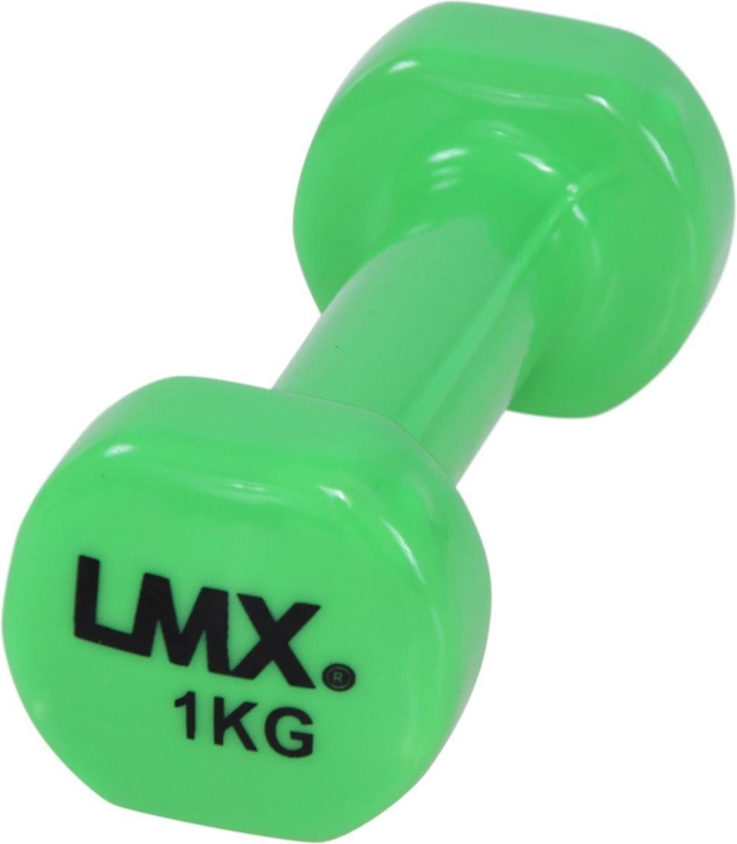 Lifemaxx LMX Dumbbells - 2 x 1,0 kg - Vinyl - Groen