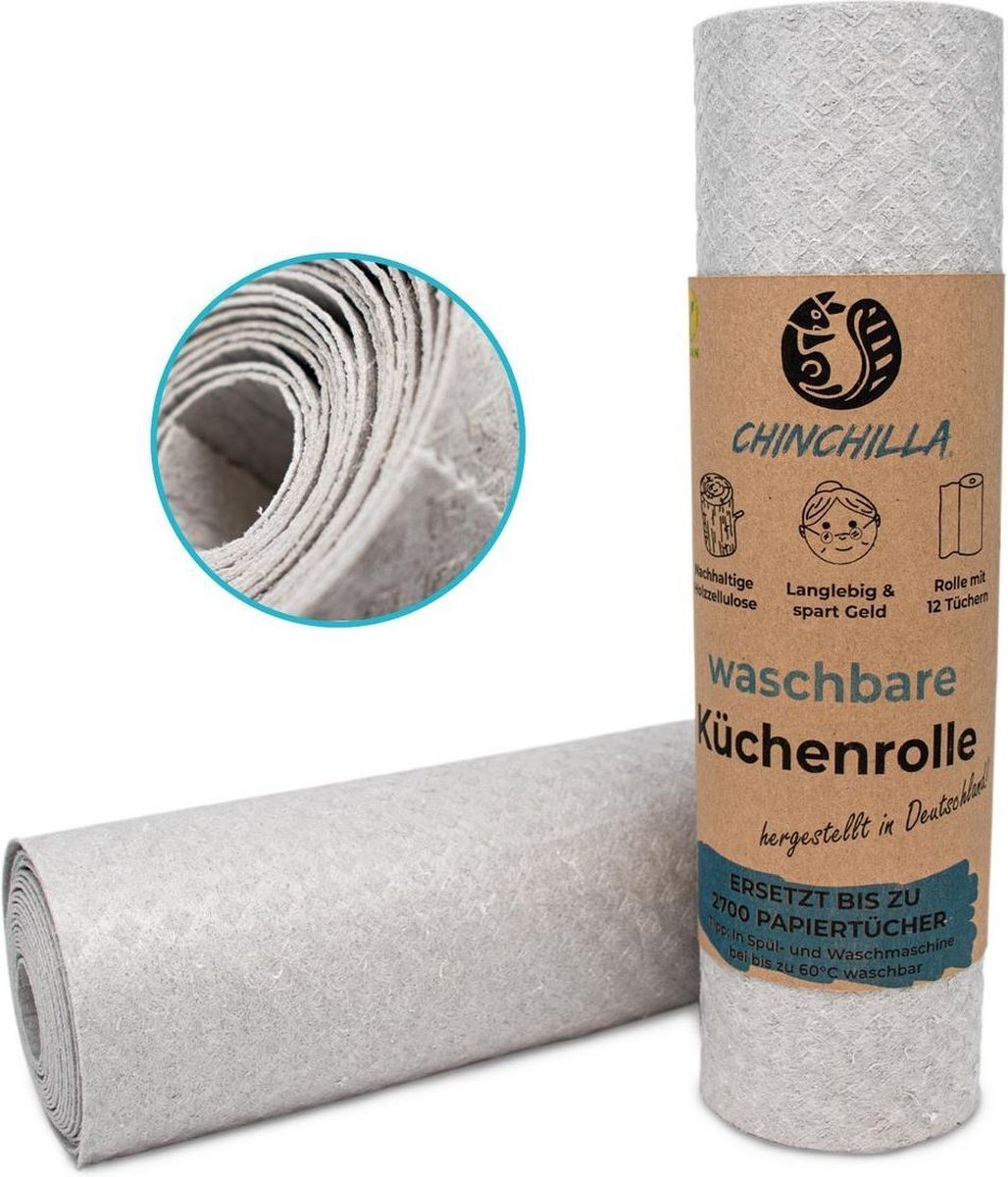 Chinchilla Chinchilla Zero Waste - Keukenrol - Wasbaar - Houtcellulose - 24 stuks