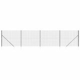 vidaXL Draadgaashek met grondankers 1,4x10 m antracietkleurig