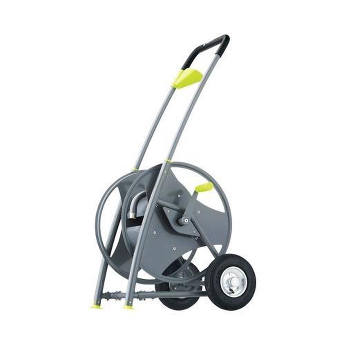 Geka Plus slanghaspelwagen - voor 60 meter ½” of 40 meter ¾” tuinslang - Handhaspel - Luchtbanden - Lichtgewicht - Grijs