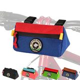 Vortika Fietsstuurtas, fietsmandpakket, waterdichte fietstas, kleine fietstas, stuurtas voor jongens, meisjes, kinderen, mannen en vrouwen (blauw + rood)