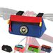 Vortika Fietsstuurtas, fietsmandpakket, waterdichte fietstas, kleine fietstas, stuurtas voor jongens, meisjes, kinderen, mannen en vrouwen (blauw + rood)