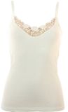 Conta Dames hemd modal, kant - Comfortabele Vrouwen singlet - Spaghetti bandjes - Maat 44 - Wit