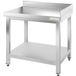 Goldinox Table d'angle de travail en inox 700 x 700 mm adossée Premium