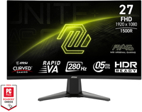 MSI MAG 276CXF 27" Full HD 1080p 280Hz Rapid VA Curved Gaming Monitor
